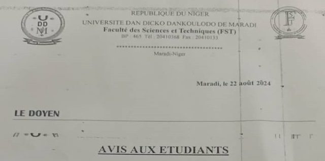 AVIS AUX ETUDIANTS